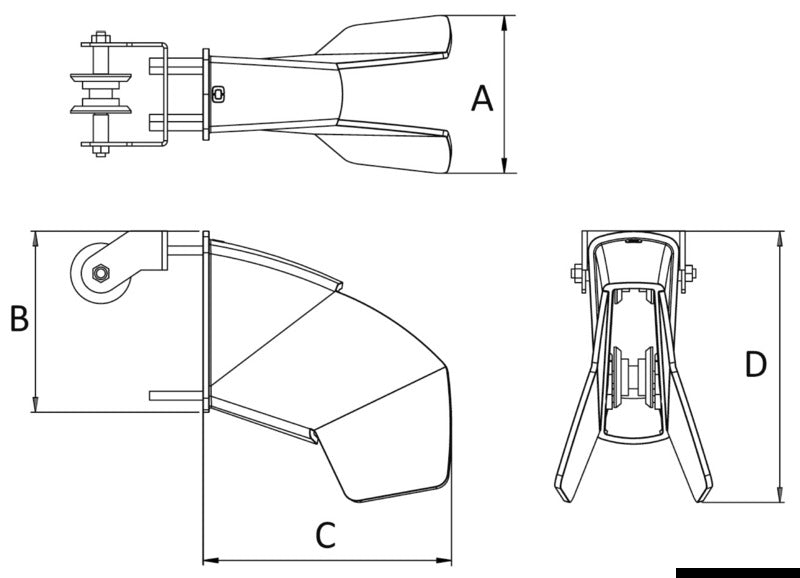 Roller w/ closing system for Trefoil 20 kg - foto originale Osculati Srl