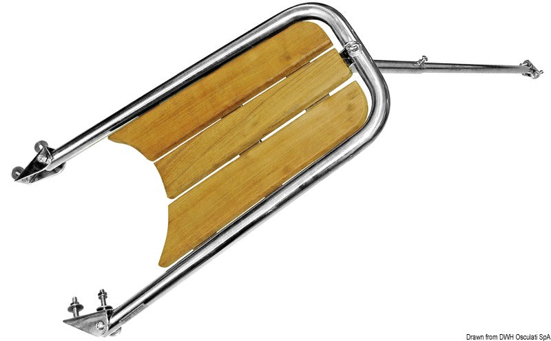 Dolphin striker AISI 316/teak w/3-step ladder - foto originale Osculati Srl