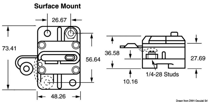 External thermal switch 60 A - foto originale Osculati Srl