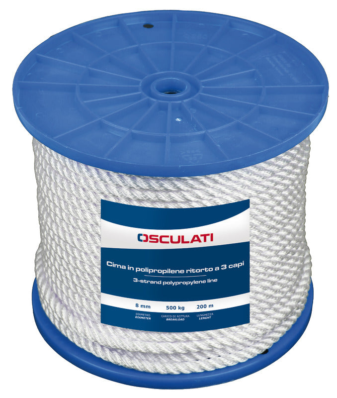 3-strand black Polypropylene rope 16 mm (pack of 100) - foto originale Osculati Srl