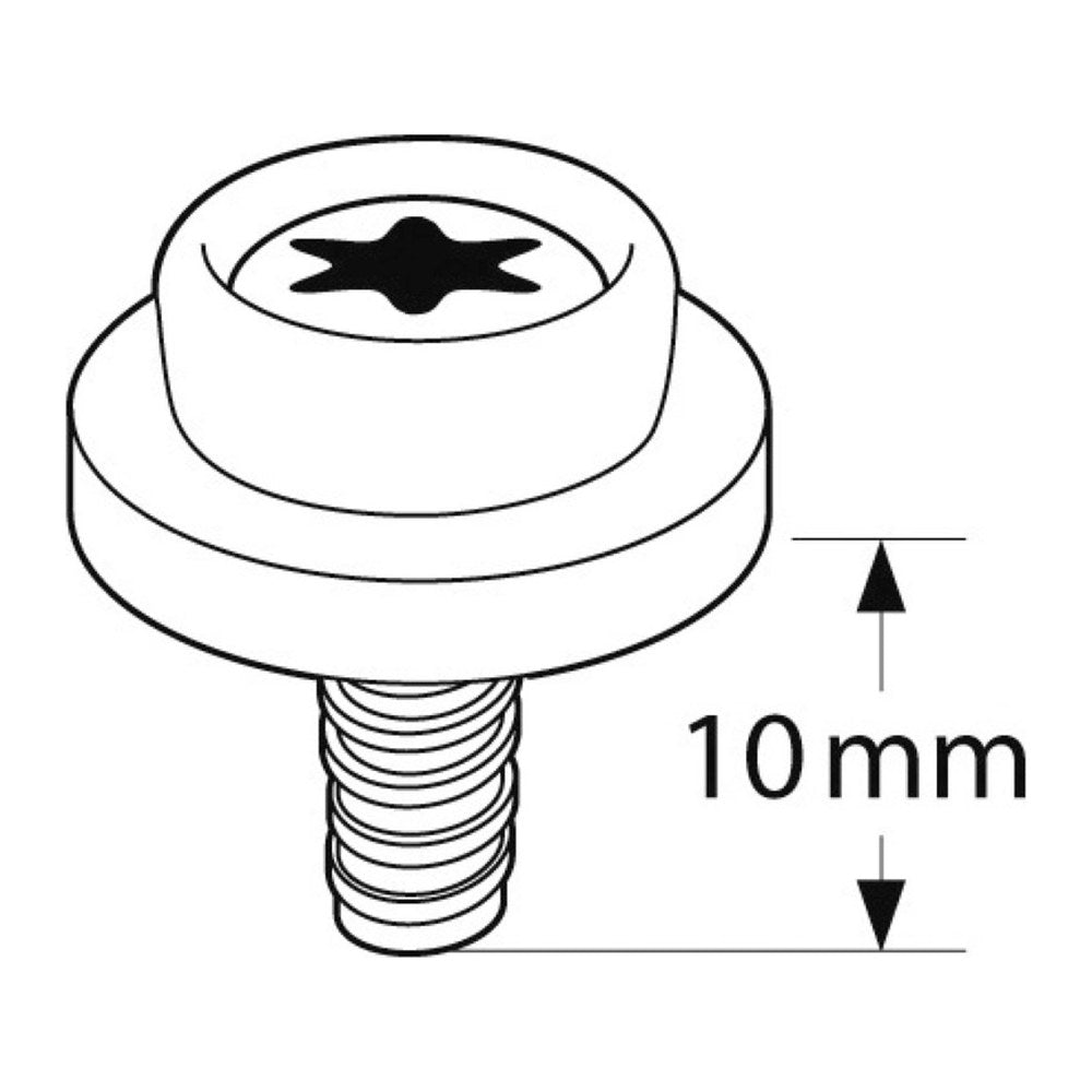 CAF-COMPO universal screw stud short thread white (pack of 100) - foto originale Osculati Srl
