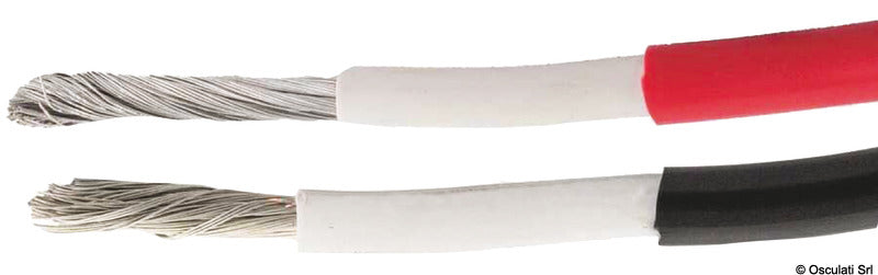 Tin-plated copper battery cable black 25mm (pack of 24) - foto originale Osculati Srl