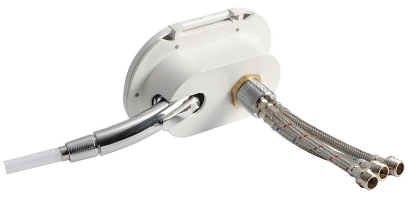 Oval shower box chromed PVC hose 4 m Shower rear outlet - foto originale Osculati Srl