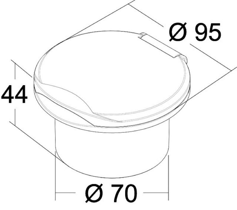 Classic Evo white deck shower PVC hose 2.5 mm 10-pcs. BULK package (pack of 10) - foto originale Osculati Srl