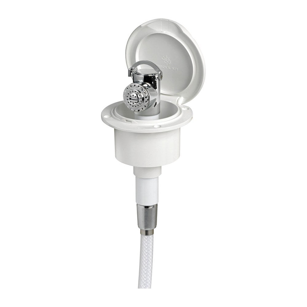 Classic Evo white deck shower PVC hose 2.5 mm Flat mounting - foto originale Osculati Srl