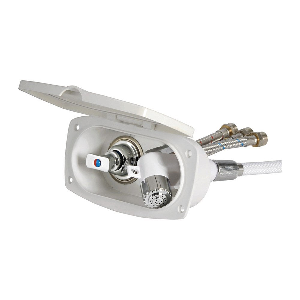 New Edge shower box white PVC hose 2.5 m Crosswise shower outlet - foto originale Osculati Srl