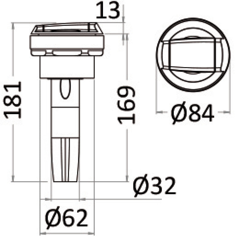 Saturn shower w/horizontal mixer white - foto originale Osculati Srl