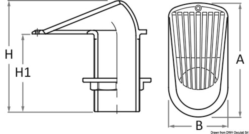 GUIDI Series 2000 bronze thru-hull strainer 3/4" - foto originale Osculati Srl