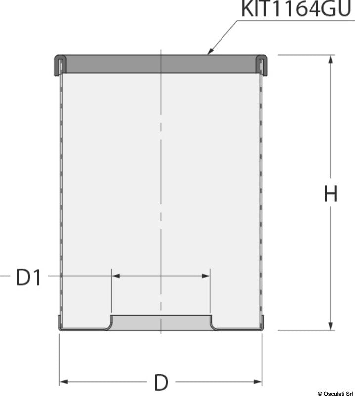 SS316 basket for GUIDI Ionio water strainer 3/4"- 1" - foto originale Osculati Srl