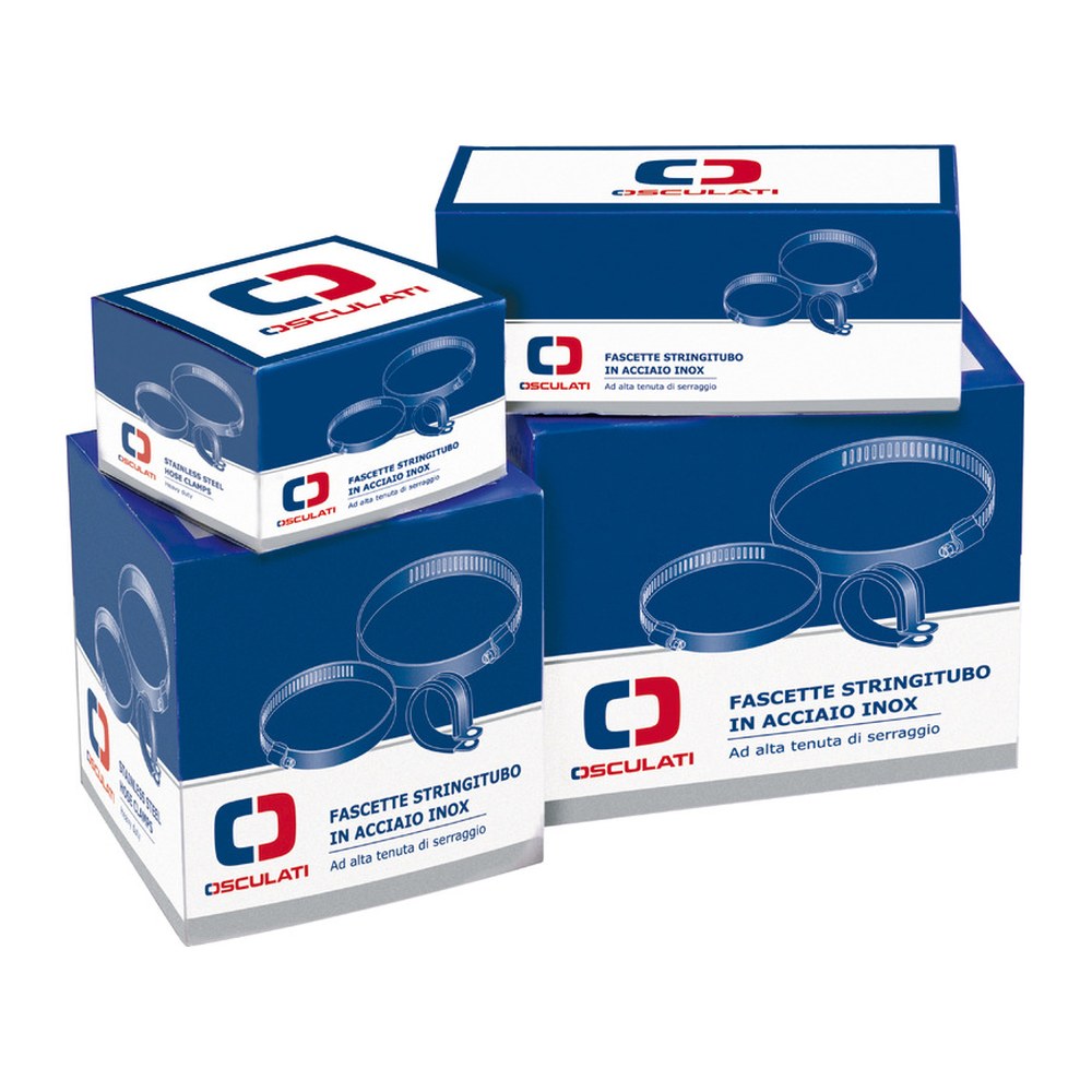 Hose clamp AISI 316 12 x 50-70 mm (pack of 10) - foto originale Osculati Srl
