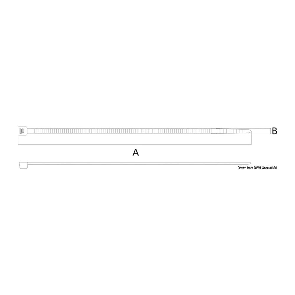 Heat-resistant clamp 290 mm (pack of 100) - foto originale Osculati Srl