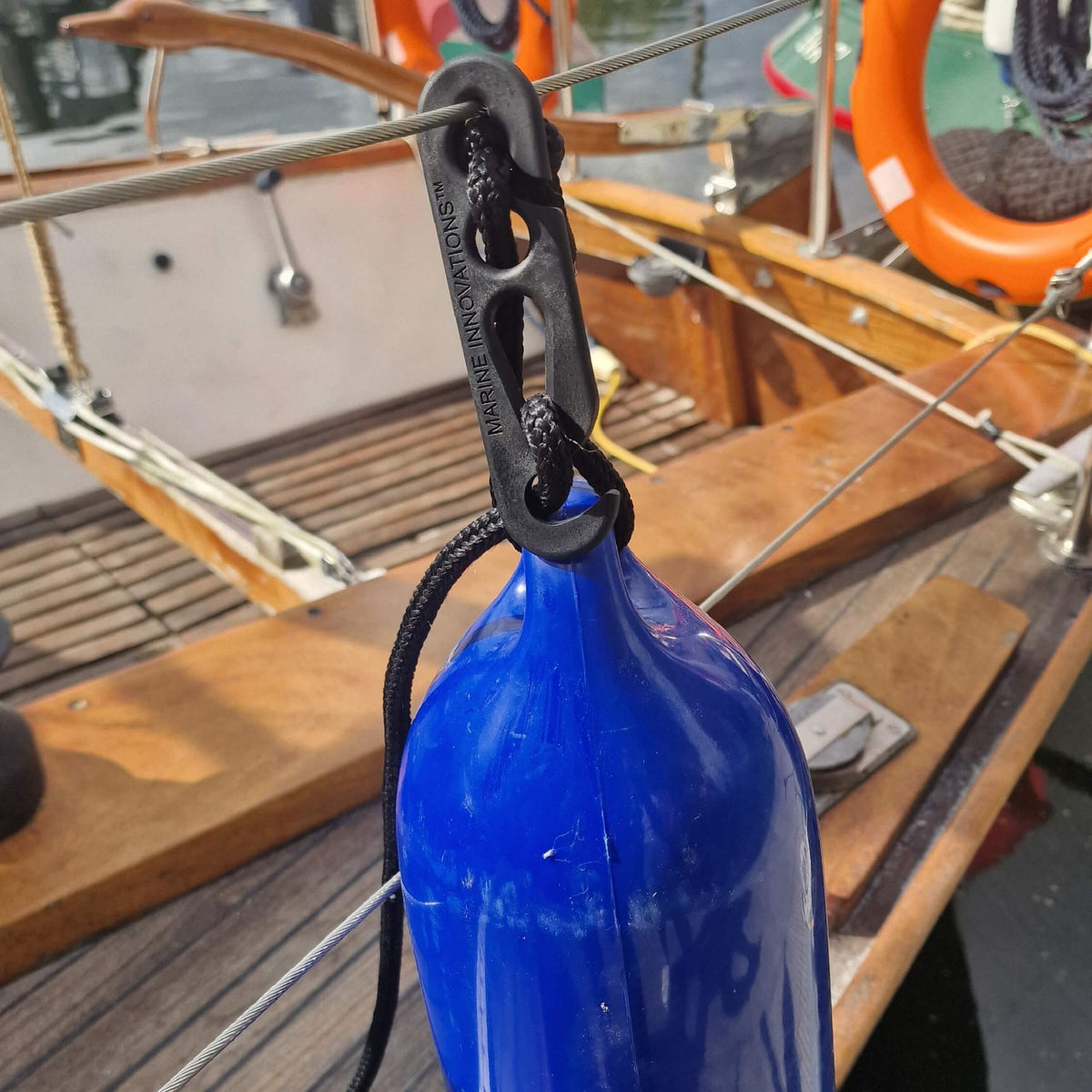 Fender Mate Slider by Marine Innovations, quick release boat fender accessory