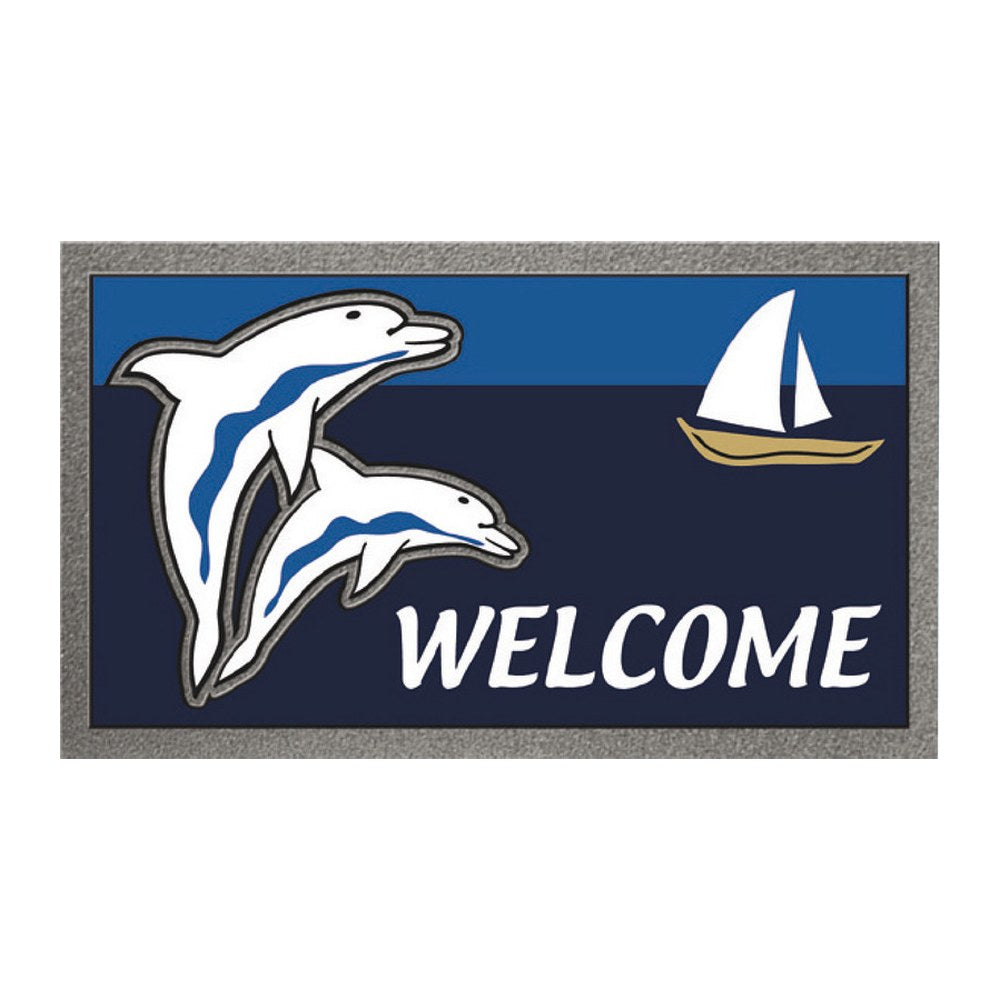 Format antiskid doormat 40 x 68 cm Dolphins - foto originale Osculati Srl