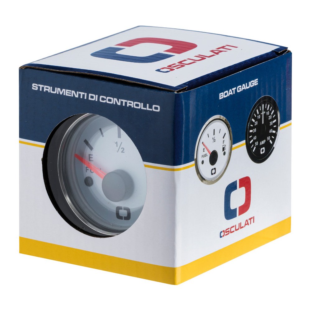 Revolution counter 0-6000 RPM white/glossy - foto originale Osculati Srl