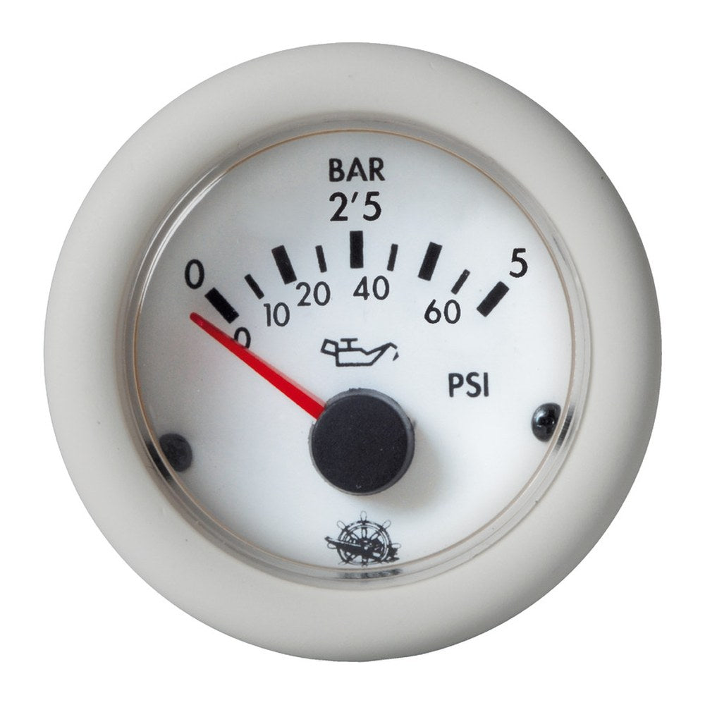 Guardian oil pressure gauge 0-5 bar white 24 V - foto originale Osculati Srl
