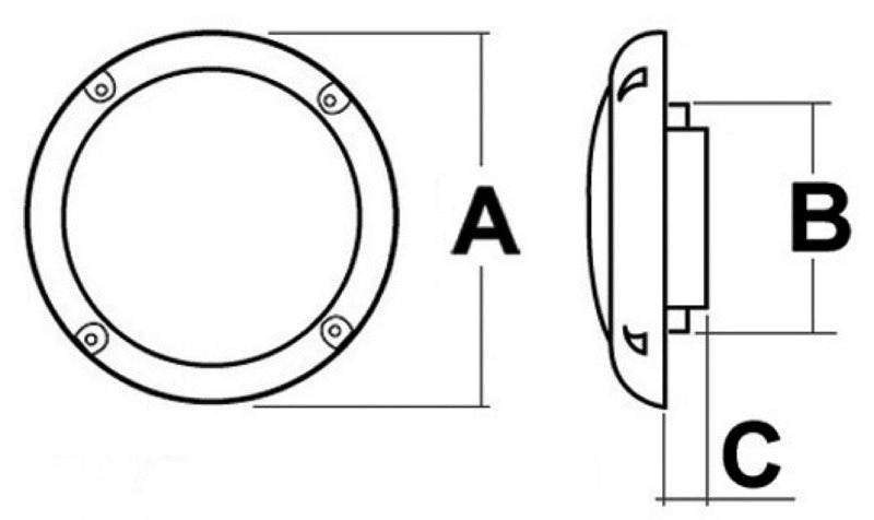 Pair of 2-ways loudspeakers 150 mm 60 W black - foto originale Osculati Srl