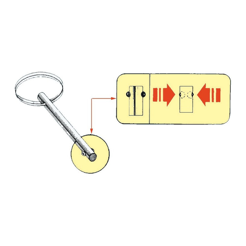 S.S self-locking pin 6x64 mm (pack of 10) - foto originale Osculati Srl