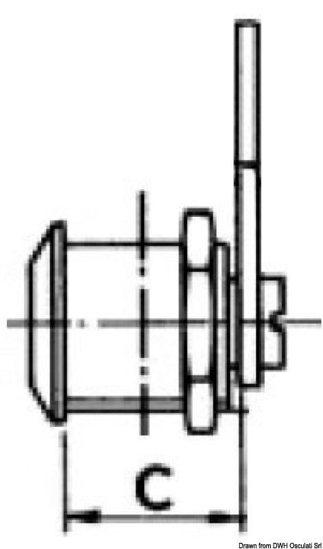 Cylinder lock 20 mm - foto originale Osculati Srl