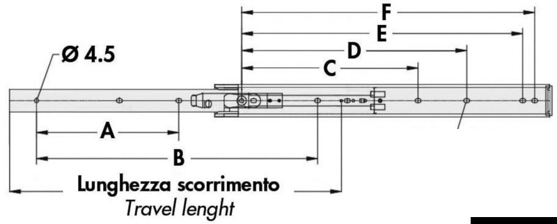 Sugatsune SS slide 397 mm - foto originale Osculati Srl