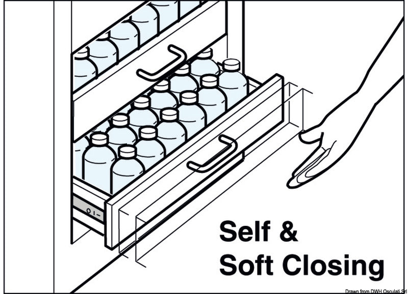 Sugatsune Soft-close slide for drawers 353-350mm - foto originale Osculati Srl