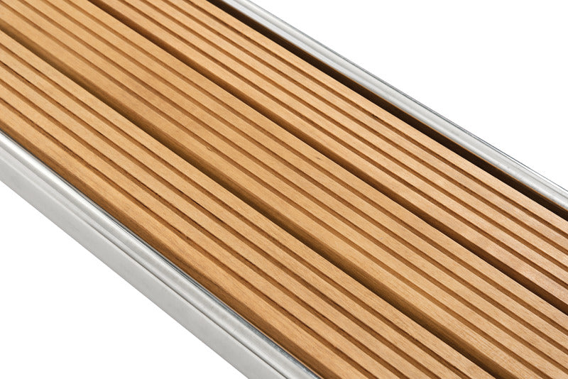 Foldable gangway AISI316/iroko 220 cm - foto originale Osculati Srl