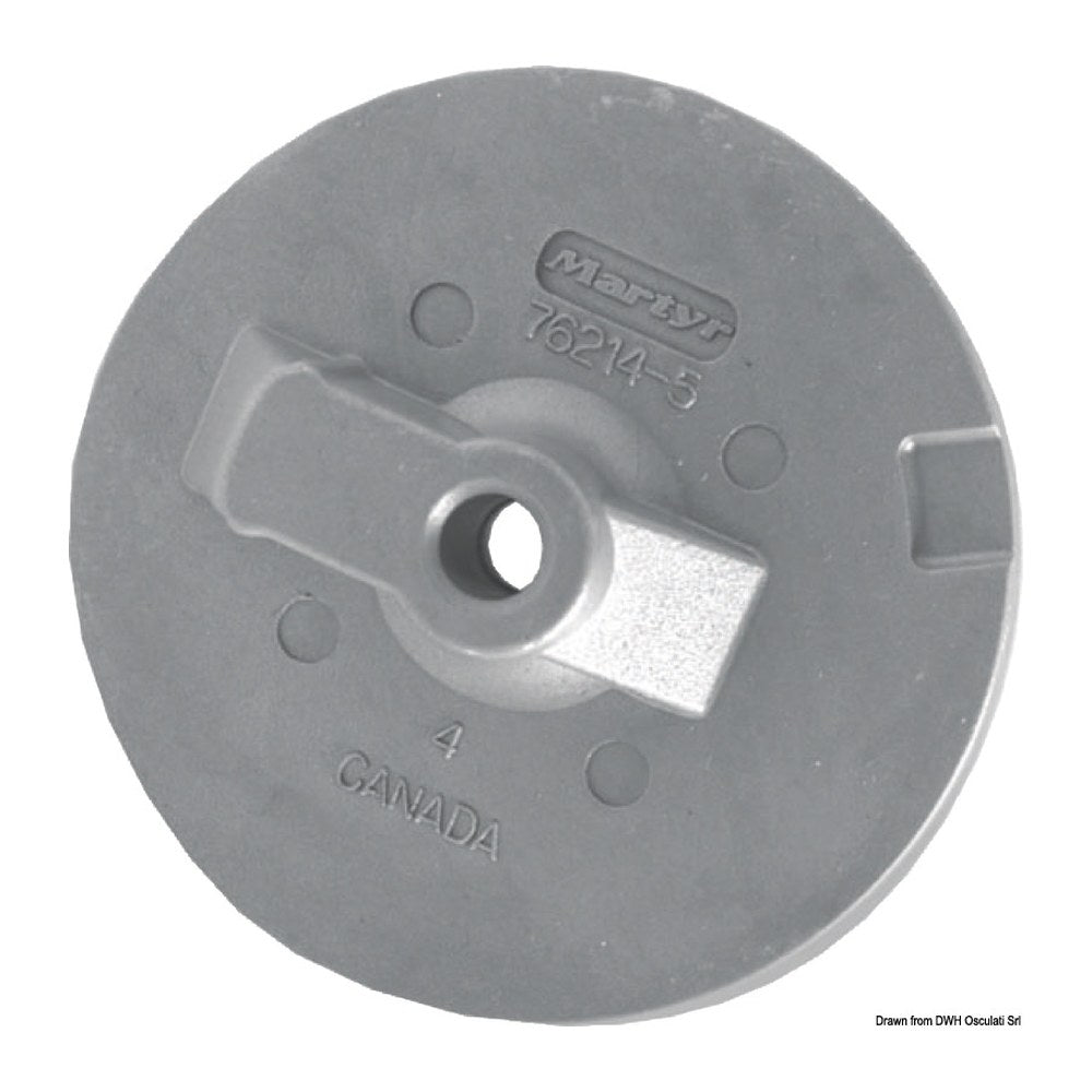 Tecnoseal Flat fin magnesium anode Alpha/Bravo 35/300 HP - foto originale Osculati Srl