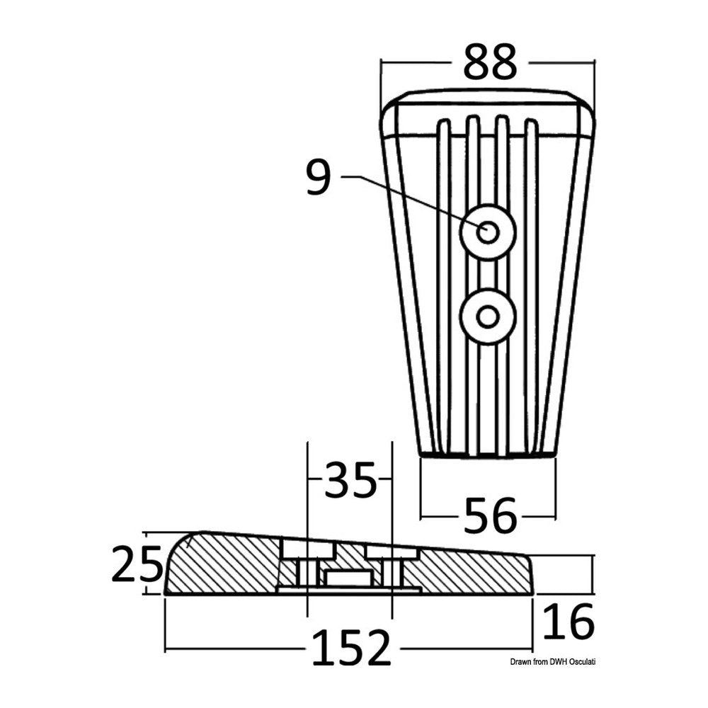 Tecnoseal Magnesium leg anode Volvo SX/DPS - foto originale Osculati Srl