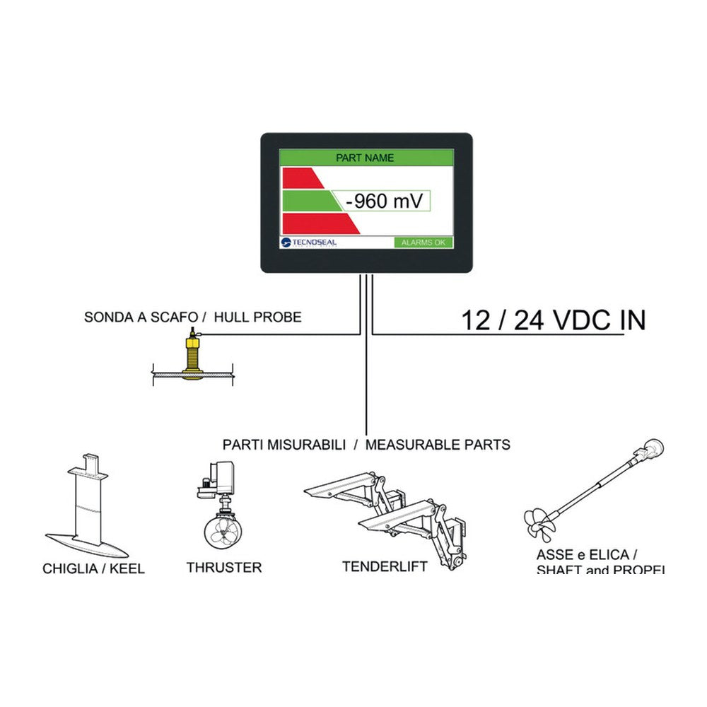 Tecnoseal Zinc probe for ATOM w/thru-hull fitting 1/2" - foto originale Osculati Srl