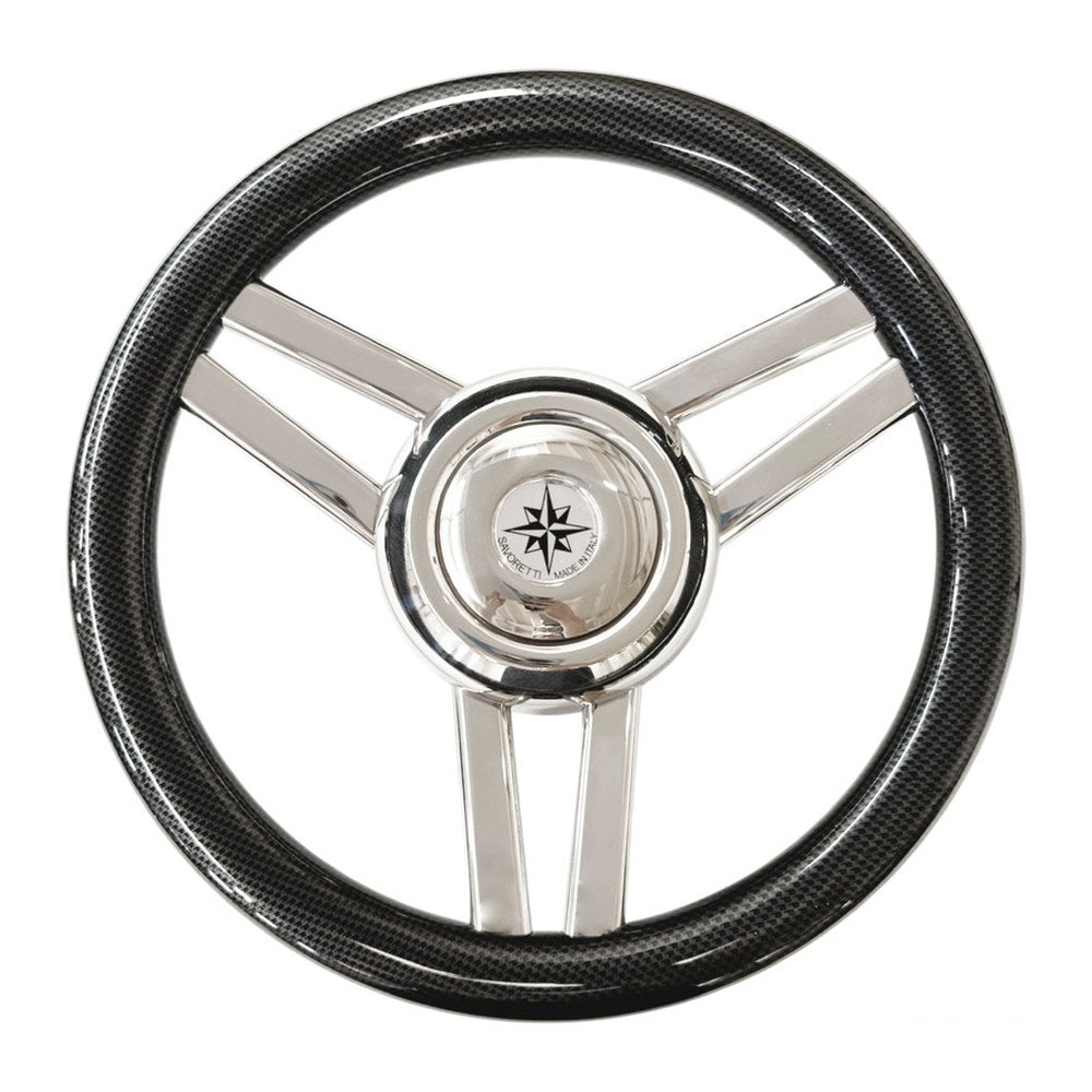 Magnifico steering wheel 3-spoke Ø 350 mm carbon - foto originale Osculati Srl