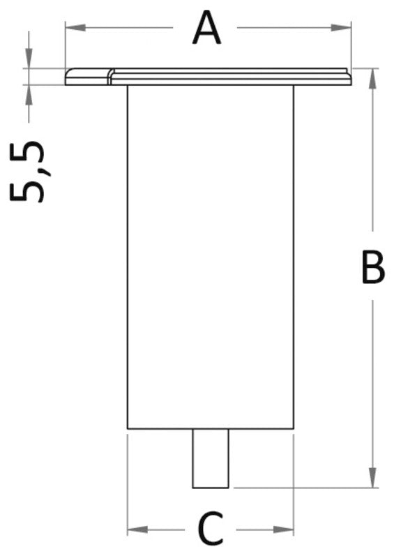 Recess-fit bushing, 6° inclined for carbon pole Ø 50 mm - foto originale Osculati Srl
