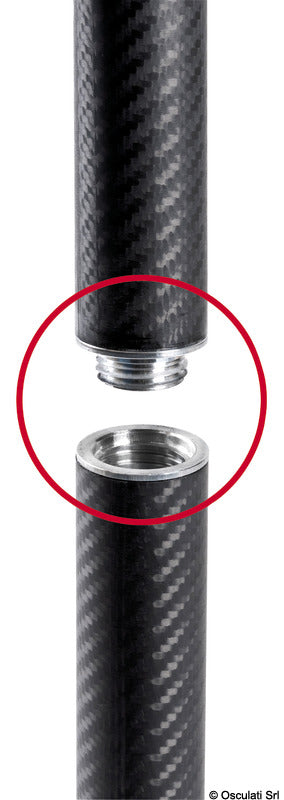 Removable carbon pole f.bimini top 110/231 cm - foto originale Osculati Srl