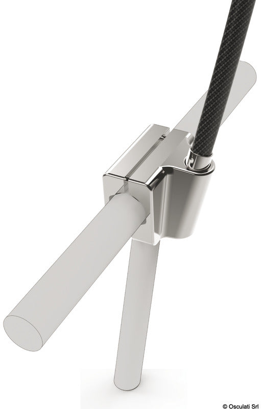 DX-SX stainless steel bases for pulpit 22-25mm fixing Mickey system - foto originale Osculati Srl