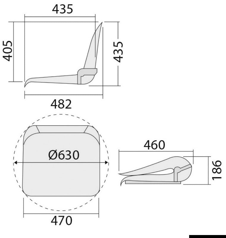 Seat foldable backrest and pull-out padding white - foto originale Osculati Srl