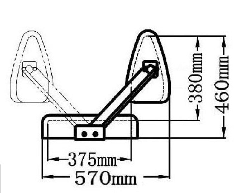 Reverso double seat w/rotating backrest - foto originale Osculati Srl
