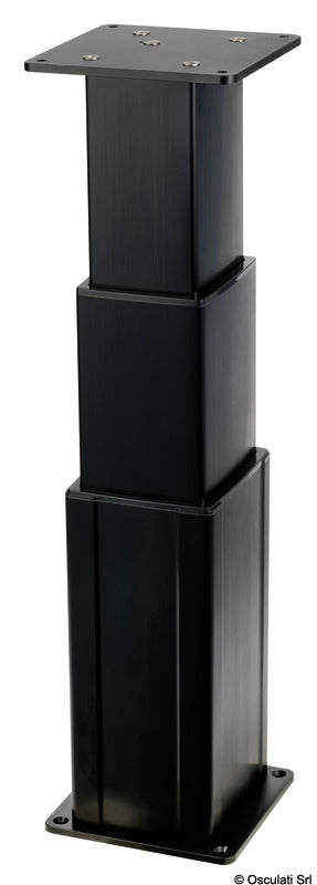 Three-stage electric table pedestal (378-778mm) 12 V silver - foto originale Osculati Srl
