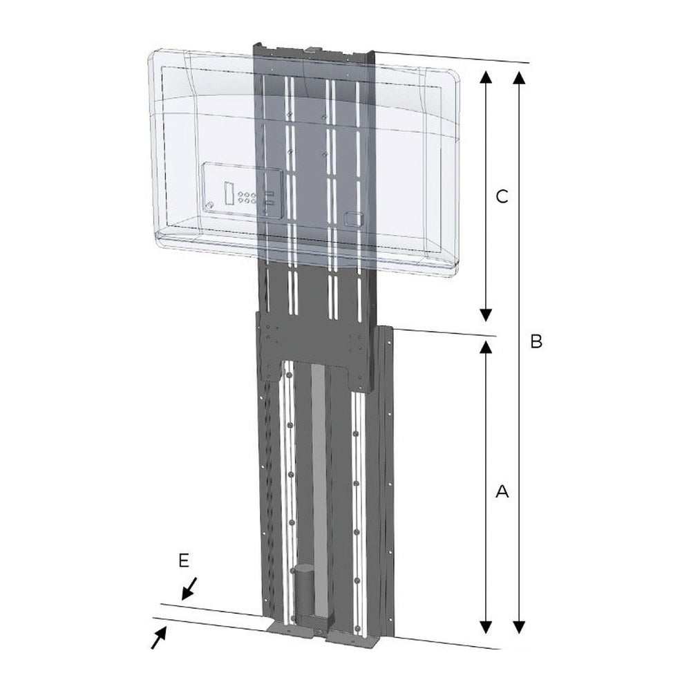 Noval UP-DOWN TV-LIFT 650 mm 12 V - foto originale Osculati Srl
