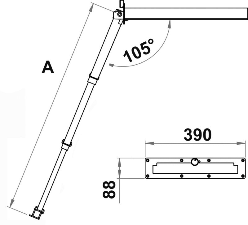 Douglas marine 4-step foldaway ladder - foto originale Osculati Srl