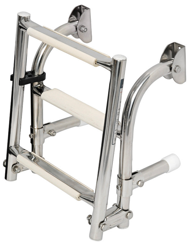 Foldable ladder AISI316 standard 3 steps - foto originale Osculati Srl