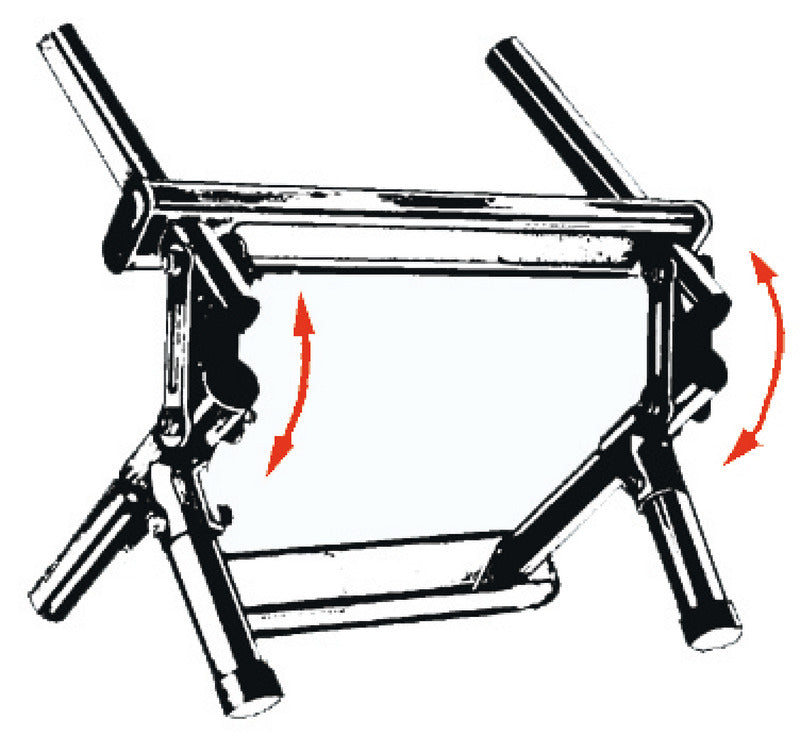 Foldable ladder AISI316 standard 3 steps - foto originale Osculati Srl