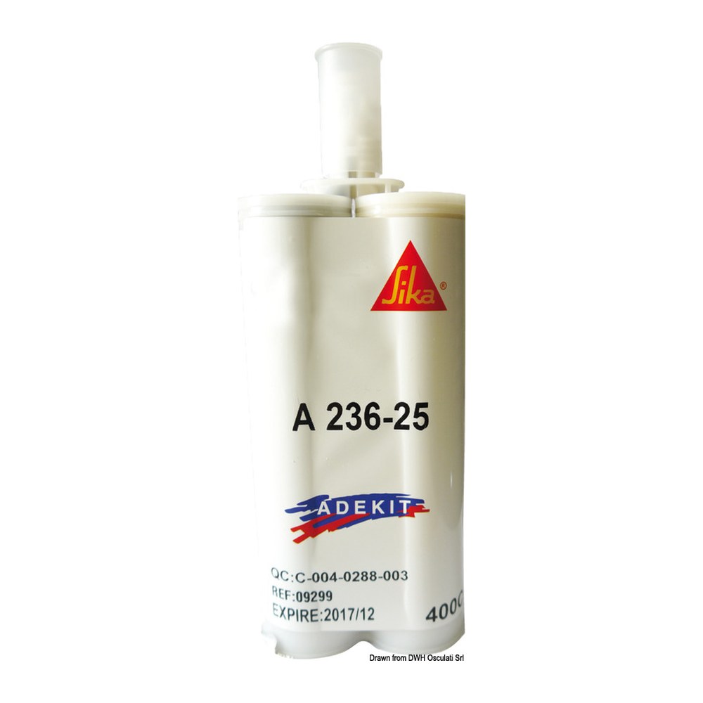 Sika ADEKIT A236-25 two component adhesive black 400 ml - foto originale Osculati Srl