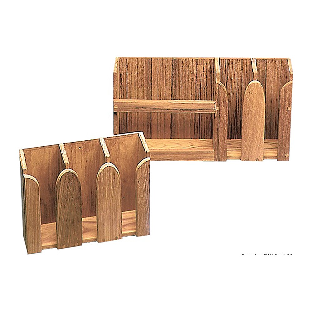 ARC Teak cups rack 312x108x250 mm - foto originale Osculati Srl
