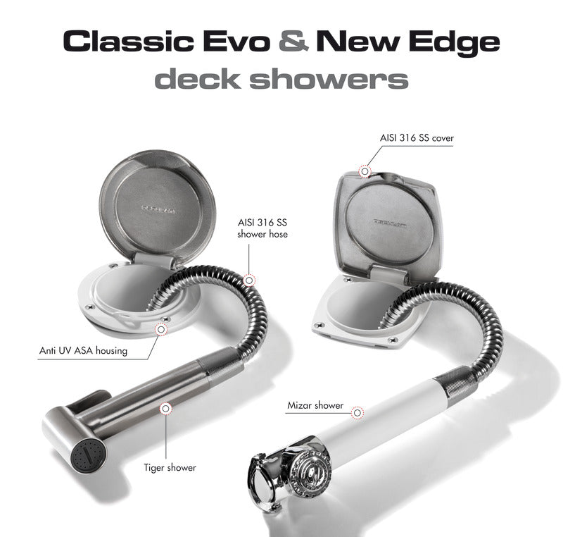 Classic Evo deck shower SS Tiger PVC hose 4m - foto originale Osculati Srl