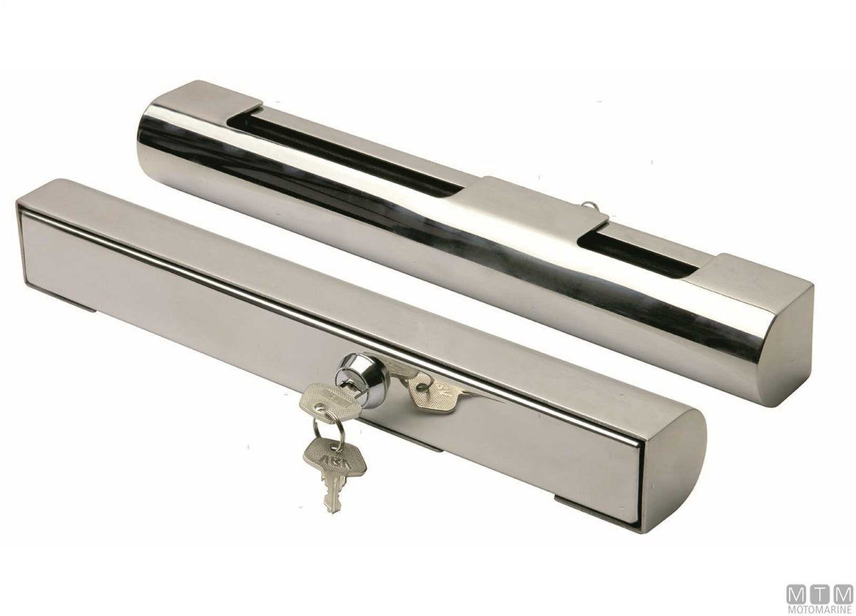 Anti-theft bar with lock for outboard engines L300 mm - original photo Motomarine Srl