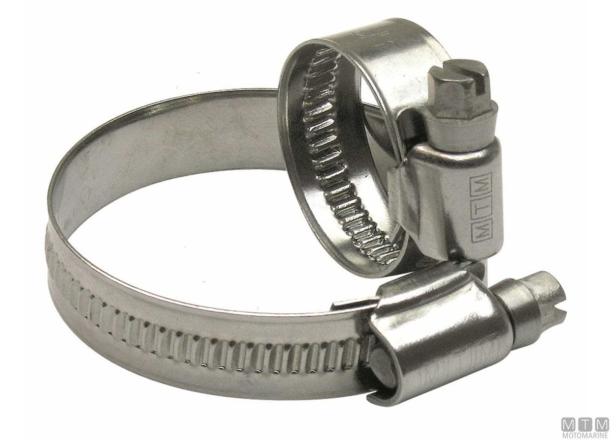 Hose clamp DIN12 20-32 mm stainless steel - original photo Motomarine Srl