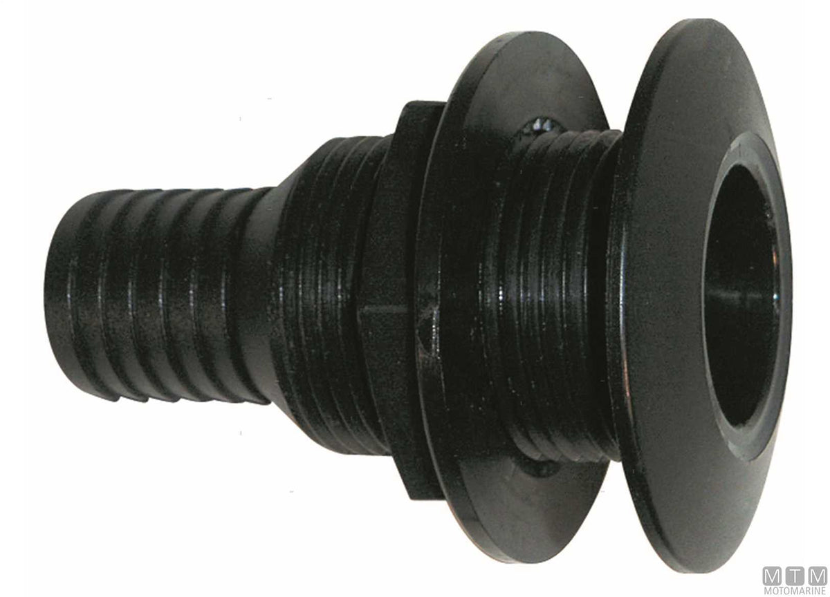 Black scupper Ø18 mm plastic - original photo Motomarine Srl