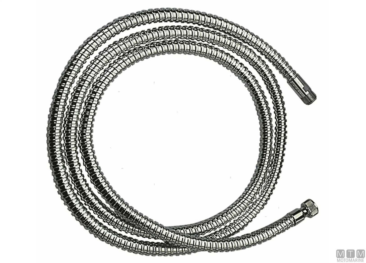 Bath flexible hose 1.5 m white PVC - original photo Motomarine Srl