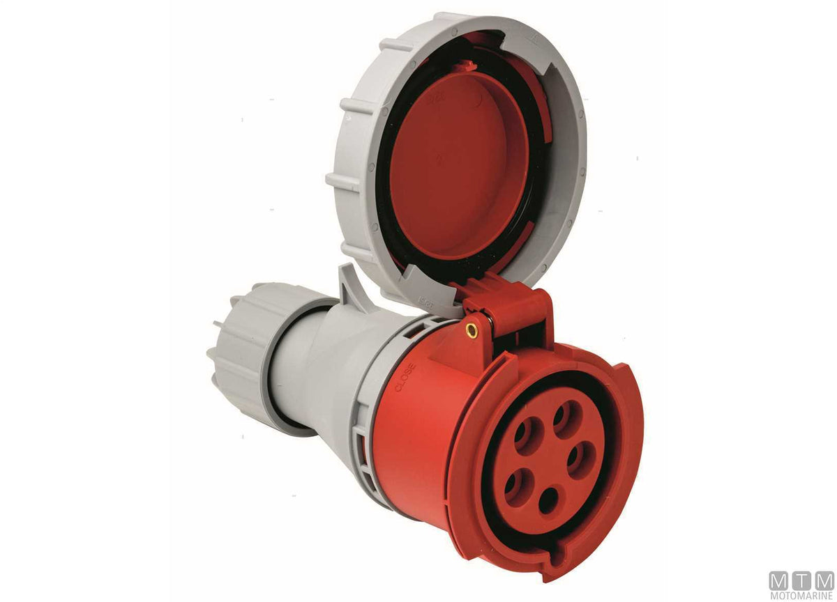 CE wall socket IP67 400V 63A - original photo Motomarine Srl