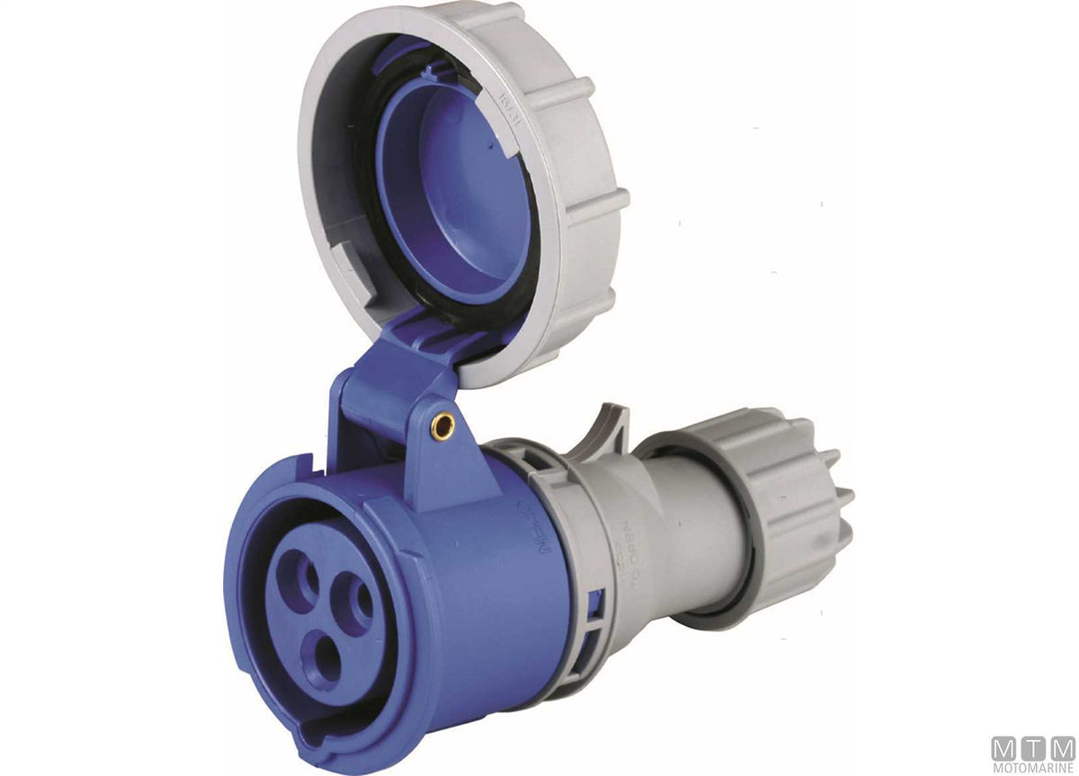 CE socket IP67 230V 63A - original photo Motomarine Srl