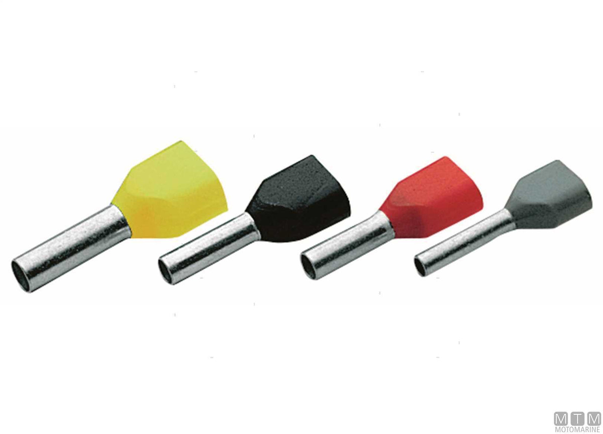 Twin cable ferrule 2x6 mm² pack of 100 pcs - original photo Motomarine Srl