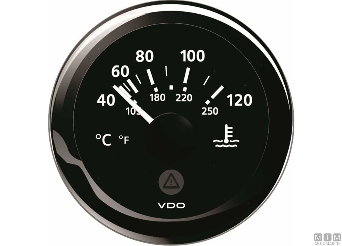 VDO tachometer/hour meter 6000 Ø85 mm black - original photo Motomarine Srl